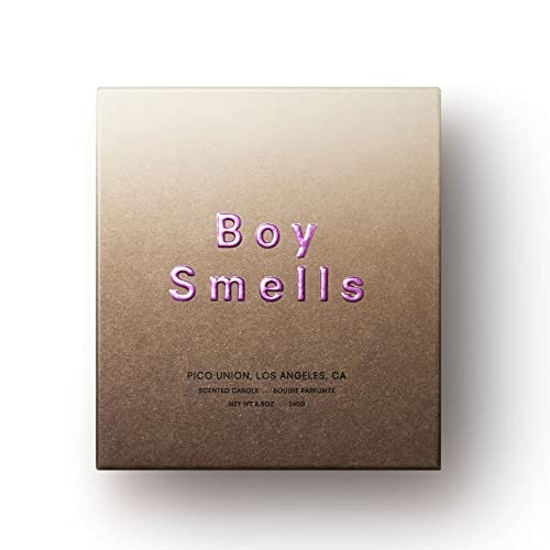 Rhubarb Smoke Boy Smells Candle | 50 Hour Long Burn | Coconut & Beeswax Blend | Luxury Scented Candles For Home (8.5 Oz) #TOP1