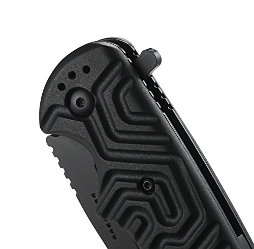 Crkt Acquisition Folding Pocket Knife: Compact Survival Knife, Black Blade, Flipper Open, Liner Lock, Handle Designed For Maximum Control Reversible Pocket Clip 2037 #TOP4
