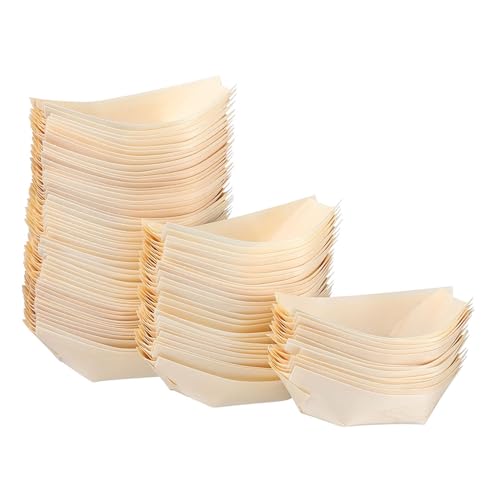 Platos desechables de madera para sushi 11.5 cm x 6.5 cm miniatura 1