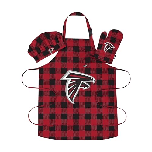 FOCO Atlanta Falcons NFL Apron, Chef Hat & Oven Mitt Set