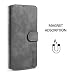 Produktbild xinyunew Samsung Galaxy A71 Hülle, 360 Grad Handyhülle + Panzerglas Premium Handy Schutzhülle Leder Wallet Tasche Flip Brieftasche Etui Schale (Grau)