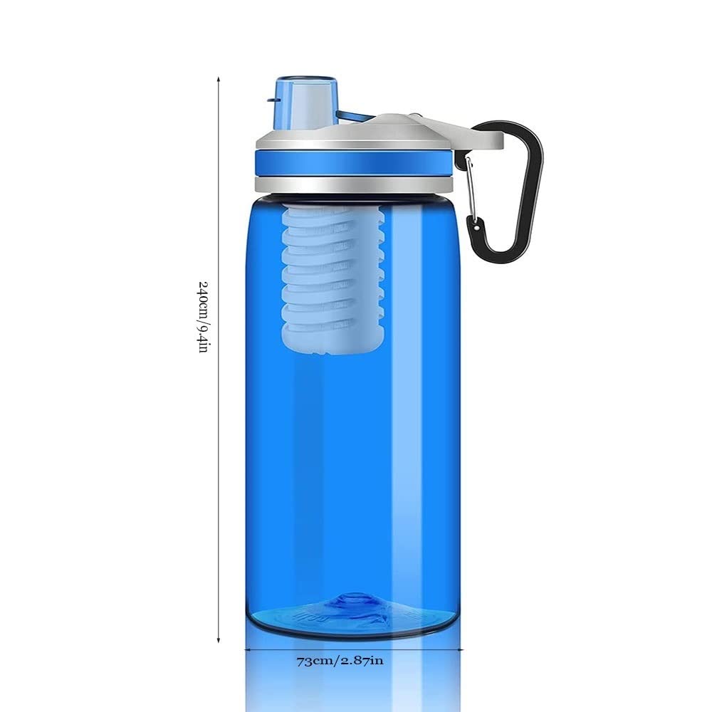 Purificateur d'eau extérieur filtre portable filtre de filtre filtrant filtre filtre filtre filtre purification de l'eau tasse de grande capacité sport de sport filtre eau bouteille avec La paille de
