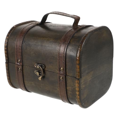 BESTYASH Retro Wooden Trinket Box Organizer for Jewelry Keepsakes Items Multi-functional Storage Chest for Home Decor and Organization for Living Room Bedroom