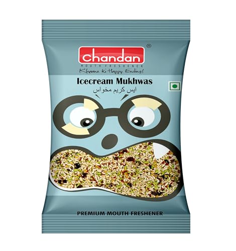 Image of Chandan Mouth Freshener Mint Sweet Mukhwas 100% Natural | Pack of 12 | 200g | Contains Fennel Mixed with Spices