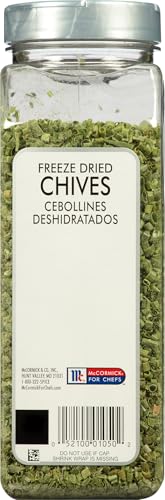 McCormick Culinary Freeze Dried Chives, 1.35 oz - One 1.35 Ounce Container of Dried Chives, Use on Eggs, Potatoes, Fish, Soups, Salads and More