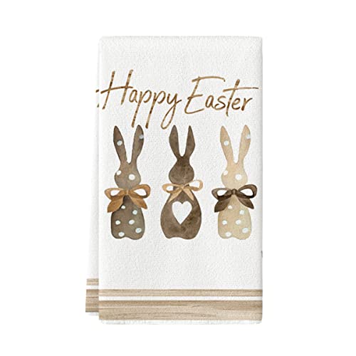 Artoid Mode Carrots Rabbit Bunny Happy Easter Fingertip Towel, Seasonal Spring Summer Household Hand Towel Bathroom Kitchen Decor Gift, 18x26 Inch Artoid Mode Carrots Rabbit Bunny Happy Easter Fingertip Towel, Seasonal Spring Summer Household Hand Towel Bathroom Kitchen Decor Gift, 18x26 Inch