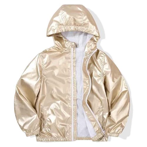 Image of SUNDAY ROSE Girls Windbreaker Jackets Lightweight Water Resistant Coat Outwear with Hooded for Kids