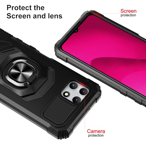 Coque T-Mobile REVVL 7 5G noire antichoc avec protège-écran