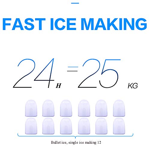 SUM Eismaschine - Theken-Eismaschine - Eiswürfel in weniger als 10 Minuten mit -Neuem Kompaktmodell -Ins mit -25 kg EIS… – Bild 5
