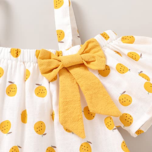 Toddler Baby Girl Clothes Off Shoulder Loose Floral Top Shirt Solid Casual Shorts Set Cute Summer Outfits(Yellow 01 ,3T-4T) #TOP4