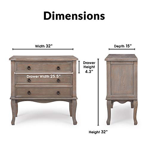 ClickDecor-Thomas-Antique-Country-Style-Dresser-Chest-with-3-Drawers-Weathered-Wood-Nightstand-Living-Room-Accent-Furniture-Black-Ring-Handle-Curved-Legs-Grey ClickDecor Thomas Antique Country Style Dresser Chest with 3 Drawers Weathered Wood Nightstand Living Room Accent Furniture Black Ring Handle Curved Legs Grey