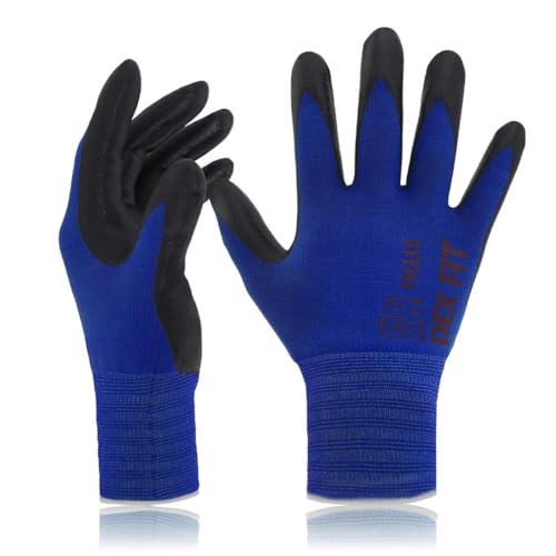 Gants nitrile DEX FIT FN330 écran tactile S bleu