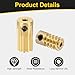 uxcell Worm Gear Set 10T 0.5 Module 10:1 Reduction Rate, Right Rotation Drive Gear Box Wheel Reduce Transmission Part (Brass Gear-2mm Bore, Brass Rod 2mm Bore)
