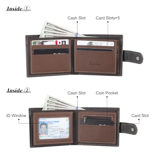 Jeweidea Personalized Photo & Text Wallet for Men, Custom Gift for Him, Dad, Husband3