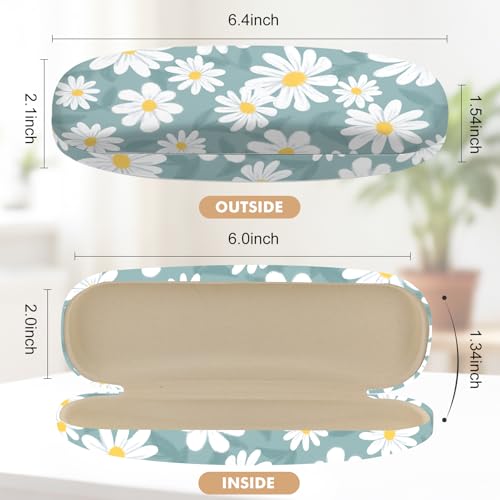 Image of Glasses Case Hard Shell,Portable Protective Eyeglasses Case, Eyeglass Holder Box with Cleaning Cloth,for Women Men