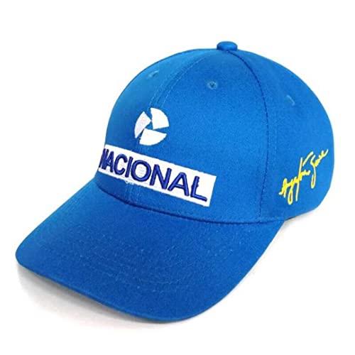 Boné Ayrton Senna Retrô Nacional Azul F1