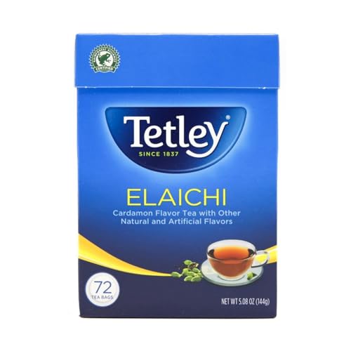 Tetley Tea, Elaichi (Cardamom), 72-Count Tea Bags (Pack of 3)