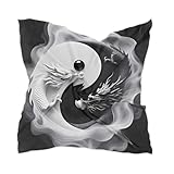 MUCEXQ Yin Yang Taiji Dragon Women's Fashion Silk Scarf,Square Satin Headscarf Novelty Neck Scarf Hair Wraps (Scarf 5)