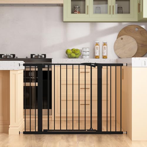 keny 29.7'-46' Baby Gate for Stairs, Auto Close Dog Gates...