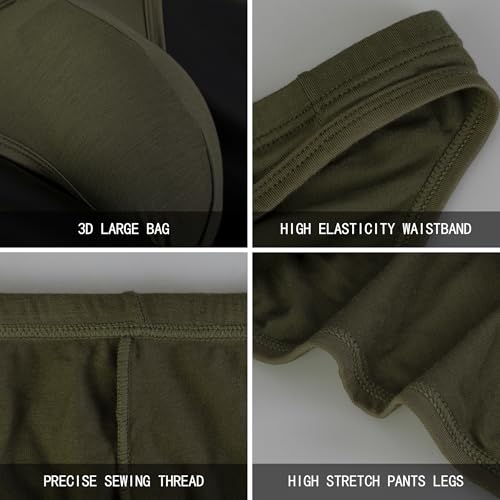 Men's Low Rise Bikini Briefs, Modal Microfiber Underwear with Silky Touch & No-Fly for Invisible Comfort, 5 Pack4