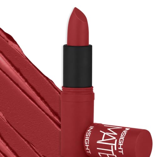 Image of INSIGHT Matte Lipstick | Ultra Creamy | Highly Pigmented Formula | Intense Color Payoff | Fade-Proof Lipstick | CHERRY WINE-4.2g