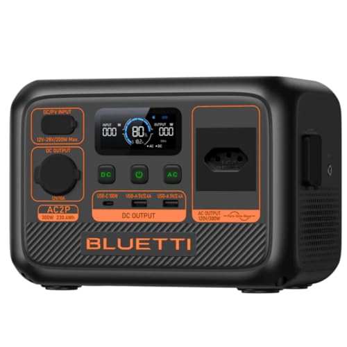 BLUETTI AC2P Estação de Energia Portátil | 300 W 230,4 Wh (220V)