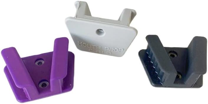 Miniatura 7 de 6 piezas de bloques para adultos, accesorios para la boca, para niños, dentistas, medianas, grises, moradonegro, sin látex, acero inoxidable,