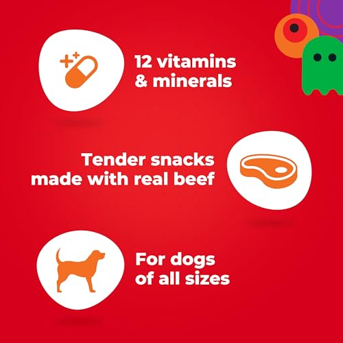 Image of Milk-Bone Soft & Chewy, Mini's Graveyard Bones, 3.7 Oz. Bag | Beef & filet mignon recipe, limited-edition Halloween dog treats, soft dog treats for dogs of all ages and sizes