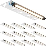 SUNVIE 12 Inch LED Hardscape Lighting 2700K Soft White Retaining Wall Lights 7W LED Landscape Lighting 12-24V Low Voltage Step Lights Outdoor with Connectors Waterproof Hardscape Paver Light, 12 Pack