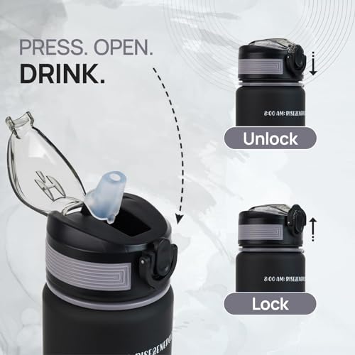 Image of SKYTONE Water Bottle 1 Litre with Motivational Time Marker For Adults, Non-Toxic Water bottle for office, Water botle for gym, Running Sports Water Bottles