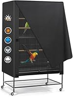 Zettum Abdeckung für Vogelkäfige 83 x 58 x 101 cm, Papagei Käfig Schutznetz 600D Oxford, wasserdichte Vogelkäfigverdunklung für Brutzeit, Winddicht und langlebig Nachthaube für Vogelkäfige