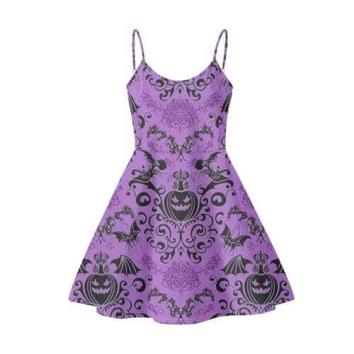 Image of Women's Spaghetti Strap Dress Summer Casual Swing Sundress Girls Beachwear Swing Mini Dress