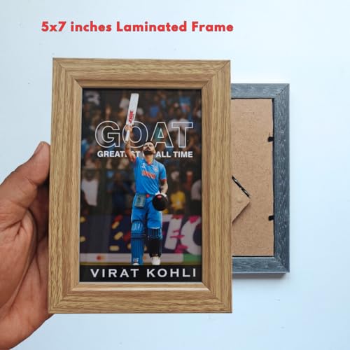 Image of TenorArts Gift Box Merchandise - 5x7 Inches Laminated Photo Frame,1 Keychain, 1 Badge, 4 4x6 inches Posters, Shapecut Stickers - 5 items in 1 Box | Perfect for Gifting Cricket Fans