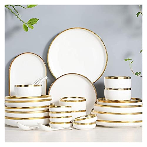 Luxury bone china tableware set - dinner plate set, tableware set, kitchen plate and bowl set
