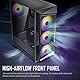 ANTEC AX Series AX61 Elite, Netz-Frontplatte mit hohem Luftstrom, 4x120 mm ARGB-Lüfter im Lieferumfang enthalten, 360 mm Kühlerunterstützung, Mid-Tower ATX-Gaming-Gehäuse
