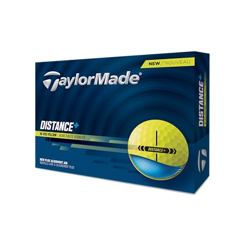 TaylorMade New Distance+ 2025 Balles de golf Jaune Taille...