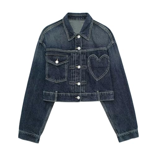 Chaqueta vaquera de mujer personalizada con bolsillos en forma de...