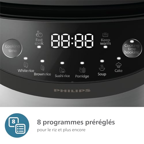 Cuiseur Pour Riz Philips Rice Cooker HD3093/80 – 0.85L, 8 Menus Automatiques - vue 4