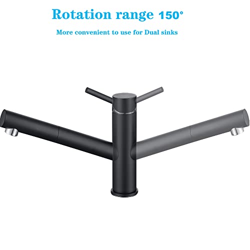 ONECE Rubinetto da Cucina Nero, Miscelatore Cucina...