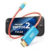 JEMDO Switch 2 ドック付き HDMI変換ケーブル 2m【2026年新登場】（V21.2.0にも対応）アップデート4K@60 Hz 18 Gbps PD100W充電 Type-C to HDMI変換 直接テレビ出力対応 スイッチ2/ Switch（2017モデル）/OLEDなどに対応 ウルトラ ハイスピード 軽量化 遅延なし 持ち運び便利 小型ドッキングアダプター（青）