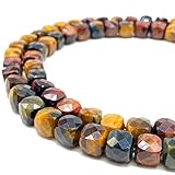 ABCGEMS African Tri-Colored Mixed Tiger Eye Beads (New Diamond-Cutting Technique Brings a High-End...