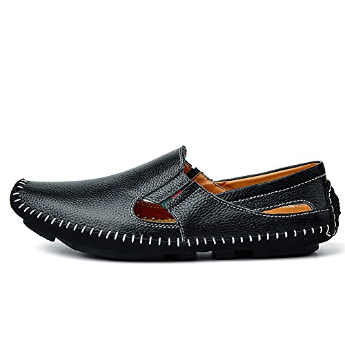 Image of Men's Driving Shoes Leather Slipper Casual Slip on Loafers