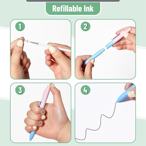 Bolígrafos retráctiles de gel Mr. Pen, pack de 10, tinta negra miniatura 5