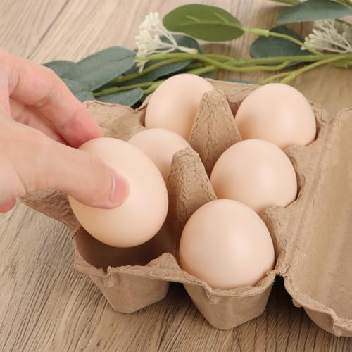 APACALI 50 Stück Eierkarton 6er Eierkartons, Eierschachtel 6er pappe mit Deckel, Eierkarton mit Verschluss, Eierschachteln Pappe, Eierkarton Pappe für Eier