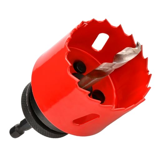 GUOQEE 48mm Hole Saw with Quick Change Arbor, Hole Drilling Cutter HSS BI-Metal for Wood Plywood, PVC, Drywall and Metal Sheet - Image 2