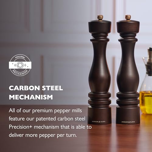 Cole & Mason London Chocolate Wood Pepper Mill, 30cm Pepper Grinder with Adjustable Grind, Precision+ Carbon Mechanism, Beech Wood, Seasoning Mill, Lifetime Mechanism Guarantee - Image 5