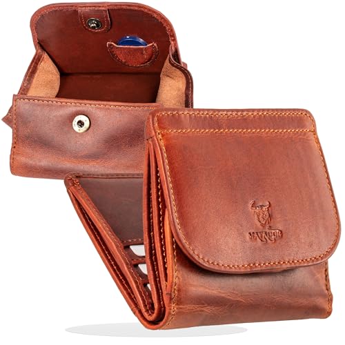 MATADOR Geldbörse Herren Klein Leder Wien Mini Geldbeutel mit edler...