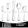 Wildone 30-Piece Silverware Flatware Cutlery Set, Stainless Steel Tableware Utensils Service for 6, Include Dinner Knives/Forks/Spoons, Mirror Polished, Dishwasher Safe