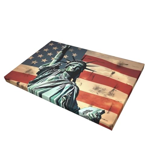 Peintures Statue de la Liberté et drapeau américain tableau moderne
