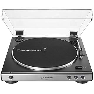 Audio-Technica AT-LP60X-GM Fully Automatic Belt-Drive Stereo Turntable, Gunmetal/Black, Hi-Fidelity, Plays 33-1/3 and 45 RPM Vinyl Records, Dust Cover, Anti-Resonance, Die-Cast Aluminum Platter - Les Beatles, Paul McCartney, John Lennon, RIngo Starr, George Harrison